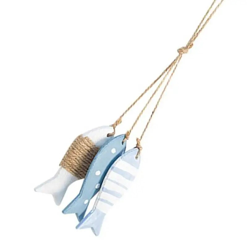 Ψαράκι Ξύλινο μενταγιόν θάλασσας ψαριού για διακόσμηση νηπιαγωγείου Σουβλάκια ψαριού Κρεμαστό Ξυλογλυπτικό Ξύλινο Ξύλινο Διακόσμηση για κρεμαστά ψάρια