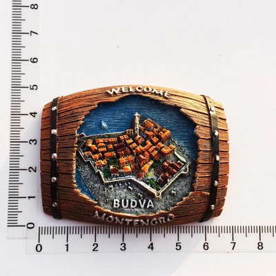 Balkans Μαυροβούνιο Μαγνήτες Ψυγείου Crna Gora Budva Τουρισμός Μνημείο Διακόσμηση Χειροτεχνία Μαγνητικό αυτοκόλλητο Δώρο Συλλογή διακόσμησης σπιτιού