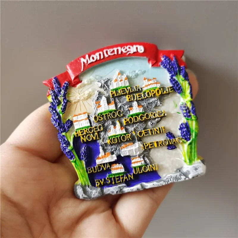 Balkans Μαυροβούνιο Μαγνήτες Ψυγείου Crna Gora Budva Τουρισμός Μνημείο Διακόσμηση Χειροτεχνία Μαγνητικό αυτοκόλλητο Δώρο Συλλογή διακόσμησης σπιτιού
