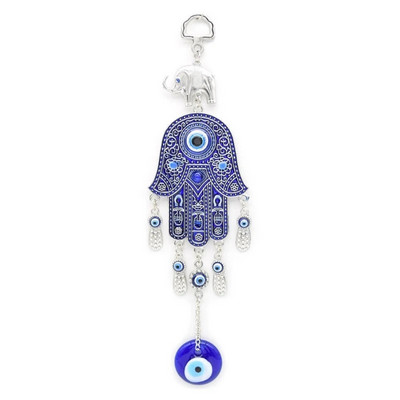 Amulete turcești albastre pentru ochi rău, protecția peretelui pentru mâini, agățat pandantiv norocos, clopoței de vânt pentru grădină, decorațiuni pentru casă, ornament binecuvântare G