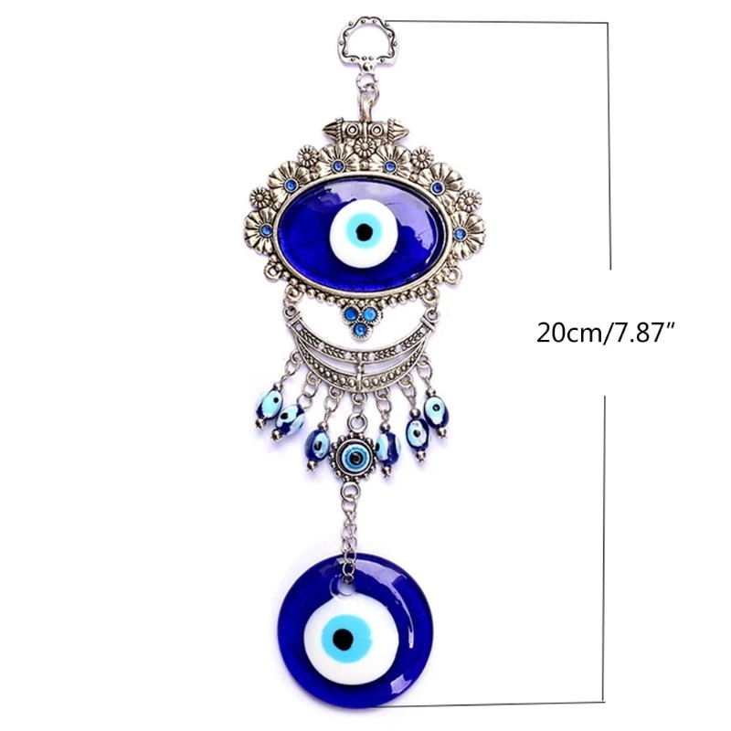 Τουρκικά μπλε φυλαχτά του κακού ματιού Προστασία τοίχου χεριών Κρεμαστό μενταγιόν Wind Chimes Κήπος Διακοσμήσεις σπιτιού Στολίδι Blessing G