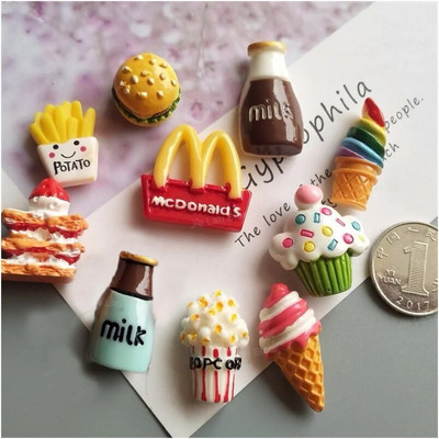 10 komada magneta za simulaciju hrane i zalogaja, magneta za hladnjak, praktične ukrasne magnetske paste, dodaci za nakit od smole