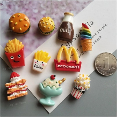 10 komada magneta za simulaciju hrane i zalogaja, magneta za hladnjak, praktične ukrasne magnetske paste, dodaci za nakit od smole