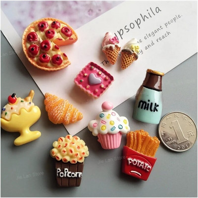 10 komada magneta za simulaciju hrane i zalogaja, magneta za hladnjak, praktične ukrasne magnetske paste, dodaci za nakit od smole