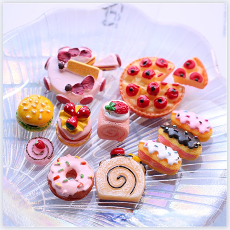 10 komada magneta za simulaciju hrane i zalogaja, magneta za hladnjak, praktične ukrasne magnetske paste, dodaci za nakit od smole