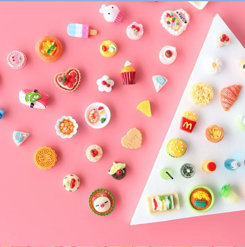 10 komada magneta za simulaciju hrane i zalogaja, magneta za hladnjak, praktične ukrasne magnetske paste, dodaci za nakit od smole