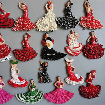 Ισπανία Flamenco Μαγνήτες Ψυγείου Ισπανός χορευτής Τουριστικό αναμνηστικό Διακόσμηση Χειροτεχνίας Μαγνητικό Ψυγείο Αυτοκόλλητο Συλλογή Δώρα