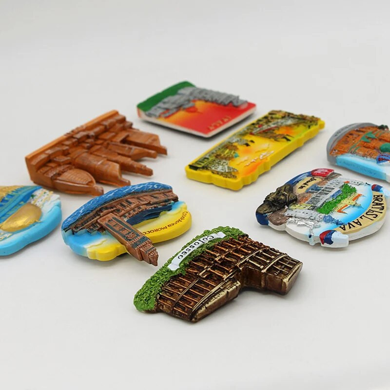 3D külmkapi magnetiga magnetkülmik Rooma Colosseum Dubai Slovakkia Iisrael Dubai Itaalia turismi suveniiride kodukaunistamise kleebis