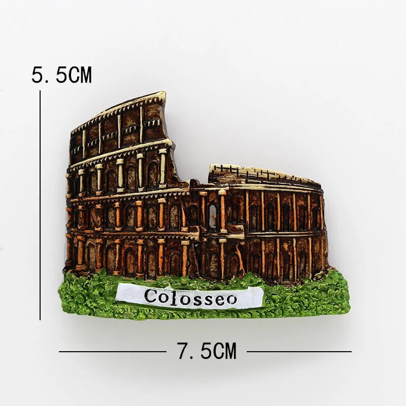 3D külmkapi magnetiga magnetkülmik Rooma Colosseum Dubai Slovakkia Iisrael Dubai Itaalia turismi suveniiride kodukaunistamise kleebis