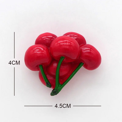 Frigider bionic cu fructe cu magneți de frigider 3D ananas bambus avocado papaya căpșuni durian cireș carambolă decor acasă