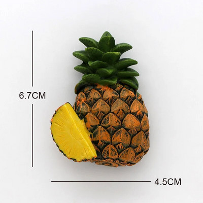 Frigider bionic cu fructe cu magneți de frigider 3D ananas bambus avocado papaya căpșuni durian cireș carambolă decor acasă
