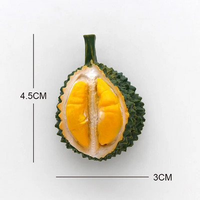 Frigider bionic cu fructe cu magneți de frigider 3D ananas bambus avocado papaya căpșuni durian cireș carambolă decor acasă