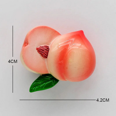 Frigider bionic cu fructe cu magneți de frigider 3D ananas bambus avocado papaya căpșuni durian cireș carambolă decor acasă