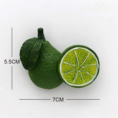 Frigider bionic cu fructe cu magneți de frigider 3D ananas bambus avocado papaya căpșuni durian cireș carambolă decor acasă