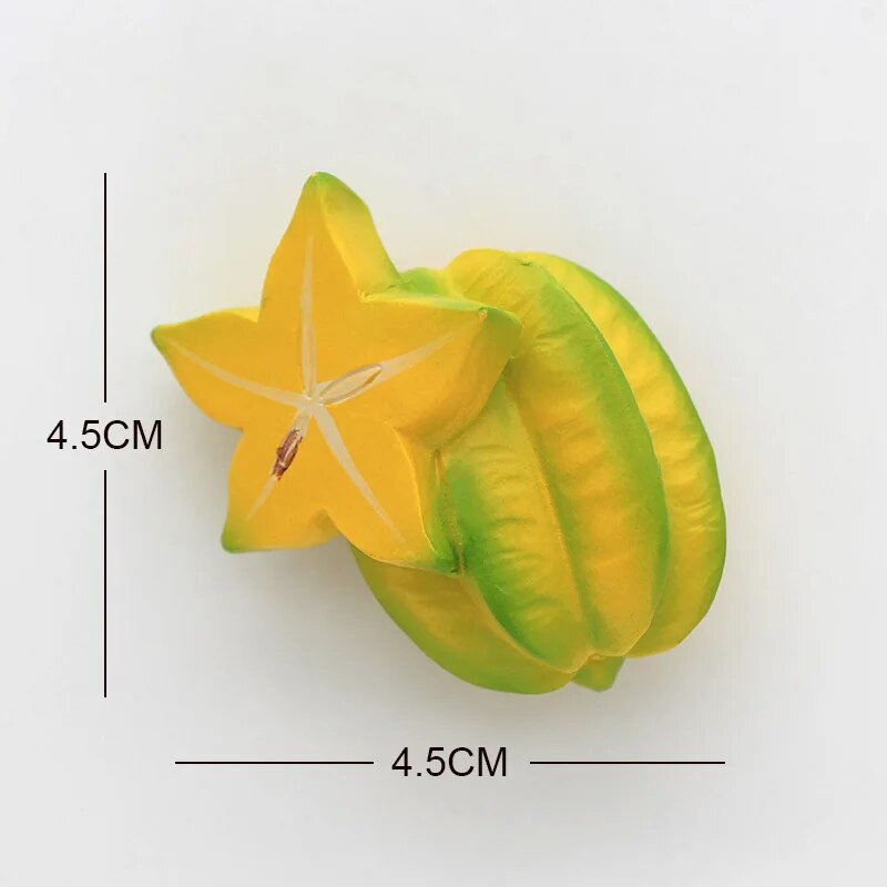Frigider bionic cu fructe cu magneți de frigider 3D ananas bambus avocado papaya căpșuni durian cireș carambolă decor acasă