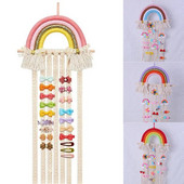 Naujas 1 vnt plaukų juostos laikymo diržas Barrette laikiklis plaukų segtukai laikiklis plaukų laikiklis „pasidaryk pats“ vaivorykštės dekoras, pakabinamas prie sienos namų dekoras