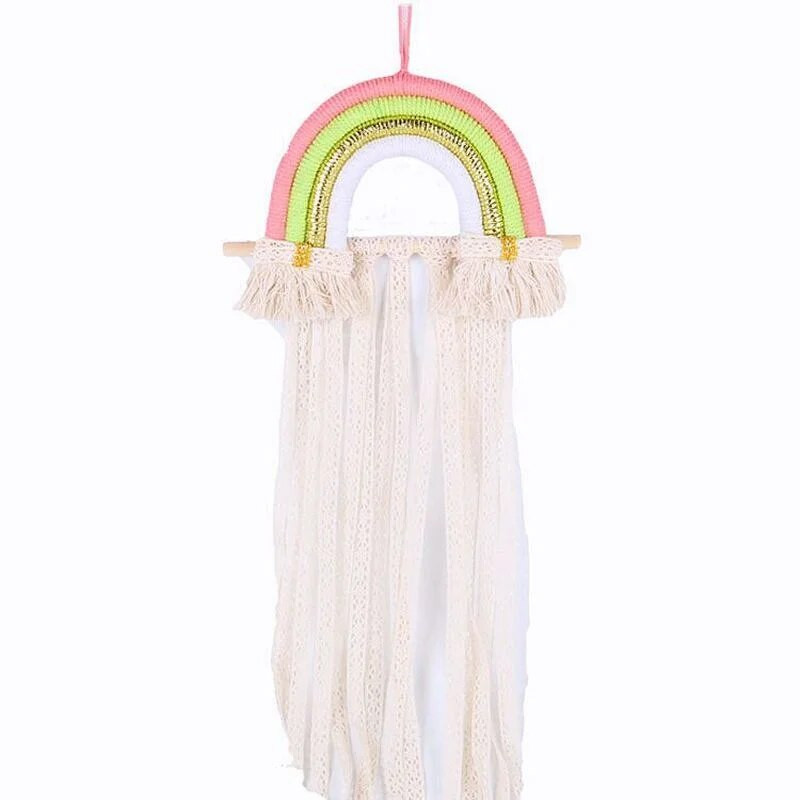 Naujas 1 vnt plaukų juostos laikymo diržas Barrette laikiklis plaukų segtukai laikiklis plaukų laikiklis „pasidaryk pats“ vaivorykštės dekoras, pakabinamas prie sienos namų dekoras