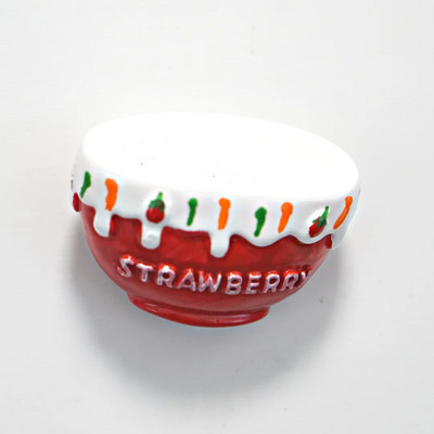 Raudoni maisto šaldytuvo magnetai Arbatinukas Crossaint Milk Pomidorų Šaldytuvas Magnetiniai lipdukai Namų puošmenos Kūrybiška virtuvės dovana