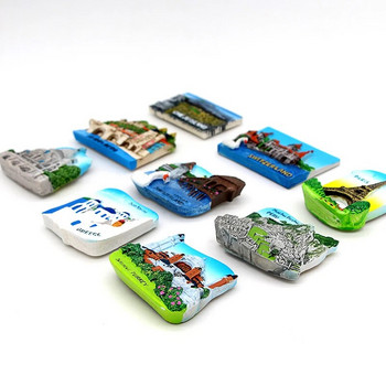 магнити за хладилник Франция Париж Швейцария Турция туристически сувенир 3D магнитна паста за хладилник Колекция Подаръци декорация на стая