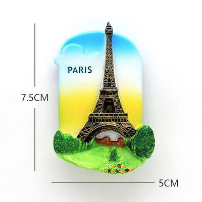 magneți pentru frigider Franța Paris Elveția Turcia suvenir turistic 3D pastă magnetică pentru frigider Colecție Cadouri decor camera
