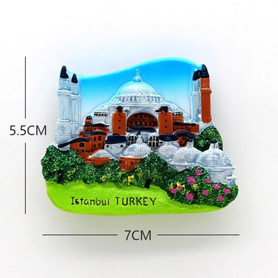 magneți pentru frigider Franța Paris Elveția Turcia suvenir turistic 3D pastă magnetică pentru frigider Colecție Cadouri decor camera