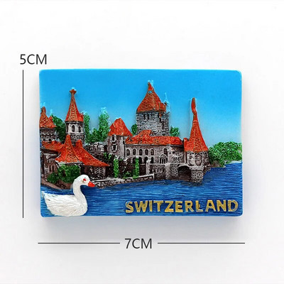 magneți pentru frigider Franța Paris Elveția Turcia suvenir turistic 3D pastă magnetică pentru frigider Colecție Cadouri decor camera