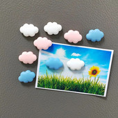 5 buc rășină nor 3 culori pentru frigider accesoriu de decorare a casei autocolant foto drăguț magneți de frigider decor