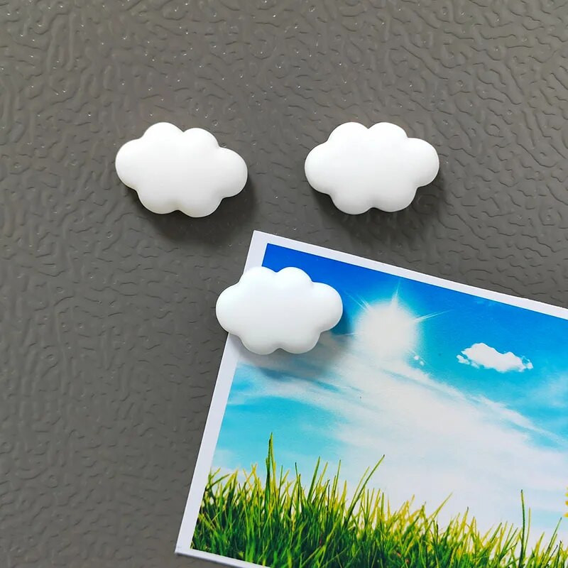 5 τμχ Resin Cloud 3 Colors Fridge Manget Αξεσουάρ διακόσμησης σπιτιού DIY αυτοκόλλητο φωτογραφιών Χαριτωμένο ντεκόρ μαγνήτες ψυγείου