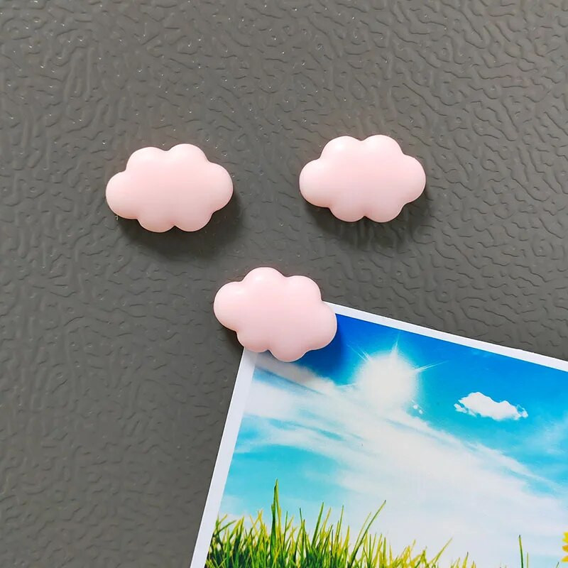 5 τμχ Resin Cloud 3 Colors Fridge Manget Αξεσουάρ διακόσμησης σπιτιού DIY αυτοκόλλητο φωτογραφιών Χαριτωμένο ντεκόρ μαγνήτες ψυγείου