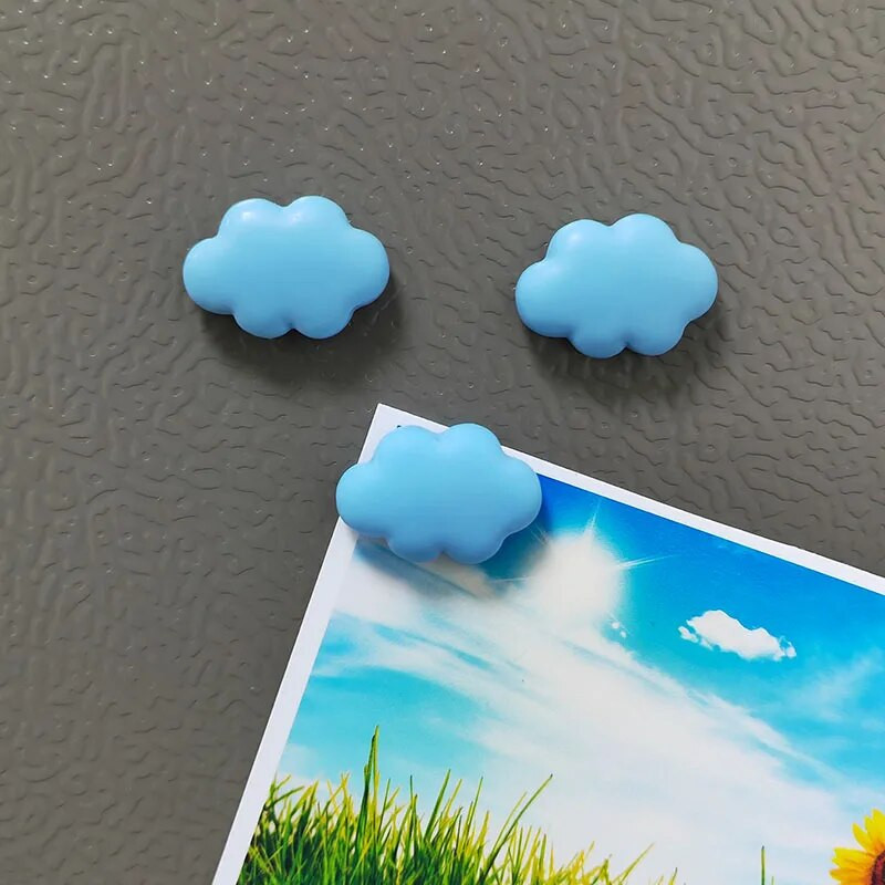 5 τμχ Resin Cloud 3 Colors Fridge Manget Αξεσουάρ διακόσμησης σπιτιού DIY αυτοκόλλητο φωτογραφιών Χαριτωμένο ντεκόρ μαγνήτες ψυγείου