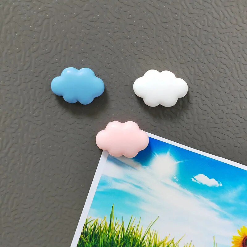 5 τμχ Resin Cloud 3 Colors Fridge Manget Αξεσουάρ διακόσμησης σπιτιού DIY αυτοκόλλητο φωτογραφιών Χαριτωμένο ντεκόρ μαγνήτες ψυγείου