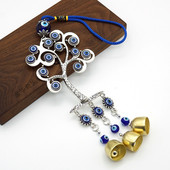 Velnio akies mėlyna apsauga nuo blogio karoliuko Gyvybės medis Kutas Varpelis Vėjo varpeliai pakabukas Amuletas Talismanas Feng Shui namų dekoras