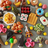 Bionic Food Fridge Magnets 3d Simulation Food Cute Refrigerator Magnetic Stickers for Photo Magnetic Sticker Διακόσμηση κουζίνας