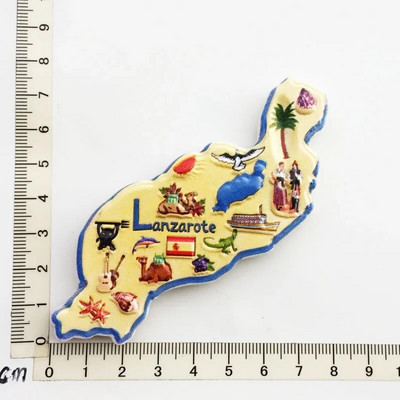 Hispaania külmkapimagnetid Lanzarote reisisuveniirid Külmkapi kleebis Hispaania turismikollektsioon Kodukaunistus Käe kingitus