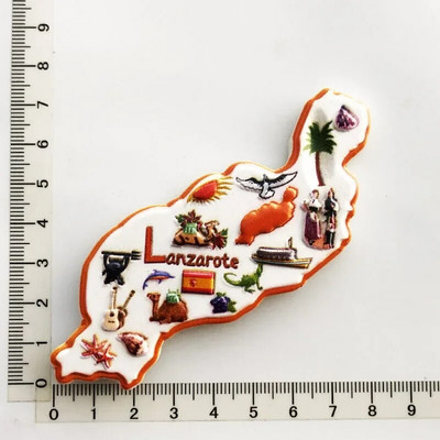 Hispaania külmkapimagnetid Lanzarote reisisuveniirid Külmkapi kleebis Hispaania turismikollektsioon Kodukaunistus Käe kingitus
