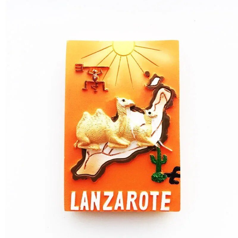 Hispaania külmkapimagnetid Lanzarote reisisuveniirid Külmkapi kleebis Hispaania turismikollektsioon Kodukaunistus Käe kingitus