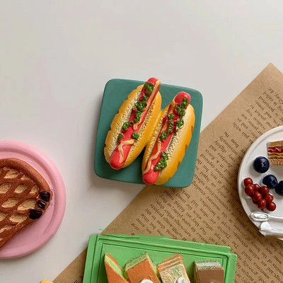 Hrana Magnet za hladnjak Ručno oslikana poslijepodnevna čajna desertna torta 3D magneti za hladnjak Suveniri Magnetske naljepnice za hladnjak Poklon