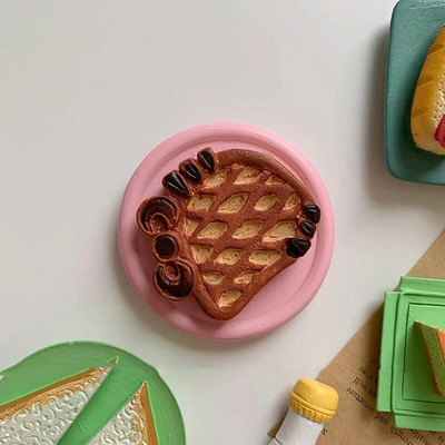 Hrana Magnet za hladnjak Ručno oslikana poslijepodnevna čajna desertna torta 3D magneti za hladnjak Suveniri Magnetske naljepnice za hladnjak Poklon