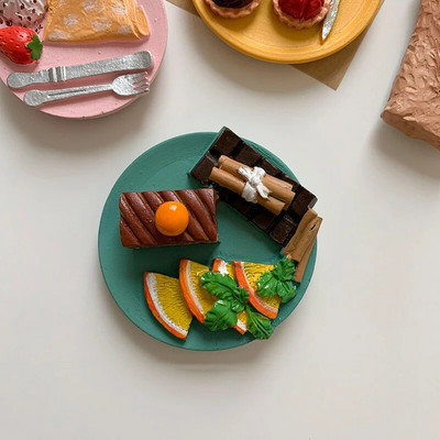 Hrana Magnet za hladnjak Ručno oslikana poslijepodnevna čajna desertna torta 3D magneti za hladnjak Suveniri Magnetske naljepnice za hladnjak Poklon