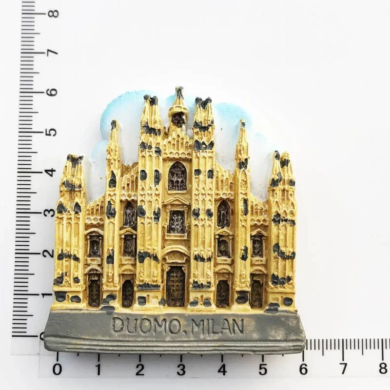 Milano külmkapimagnetid Itaalia maamärk Turismimemoriaal Dekoratiivne käsitöö Kilpkonnad Bussirattamagnet Külmkapimagnetid Kodukaunistus