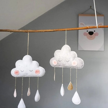 Ins Felt Cloud Raindrop Κρεμαστό κρεμαστό μωρό Διακόσμηση Τοίχου Κρεμαστά Στολίδια Παιδικό Δωμάτιο Διακόσμηση Σκηνής Νηπιαγωγείο Wind Chimes Photo Props