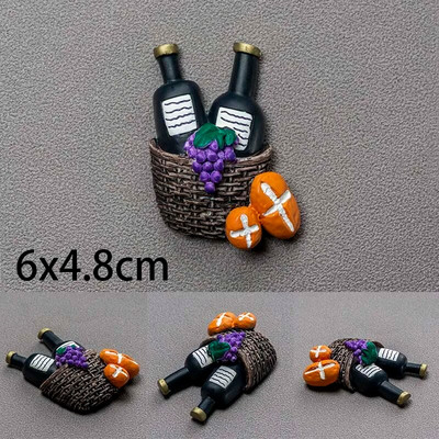 3D loominguline simulatsioon toit armas külmkapp pasta magnetpasta foto magnetiline külmkapimagnetid toakaunistuse kollektsiooni kingitus