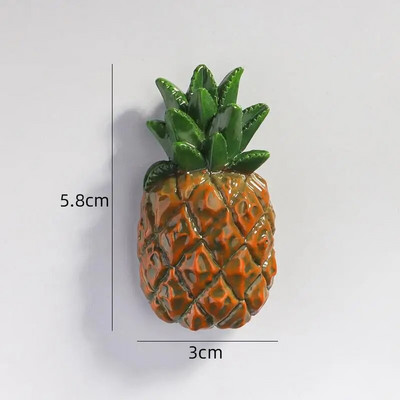 Magneți creativi pentru frigider cu fructe 3D, măr artificiale, banane, căpșuni, cireșe, portocale, piersici, autocolant magnetic pentru decorarea ușii frigiderului