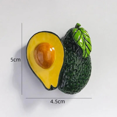 Magneți creativi pentru frigider cu fructe 3D, măr artificiale, banane, căpșuni, cireșe, portocale, piersici, autocolant magnetic pentru decorarea ușii frigiderului