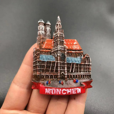 Kreativni ukras s magnetom za hladnjak SAD Washington Njemačka dvorac Neuschwanstein Francuska Italija Sirija Suvenir s magnetom za sat s kukavicom