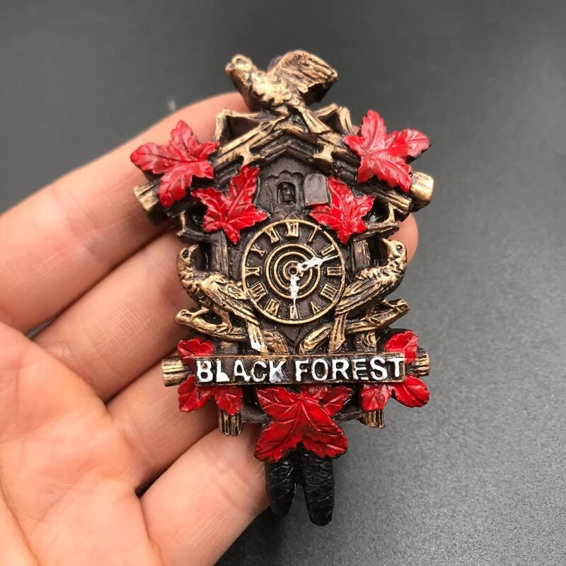 Kreativni ukras s magnetom za hladnjak SAD Washington Njemačka dvorac Neuschwanstein Francuska Italija Sirija Suvenir s magnetom za sat s kukavicom