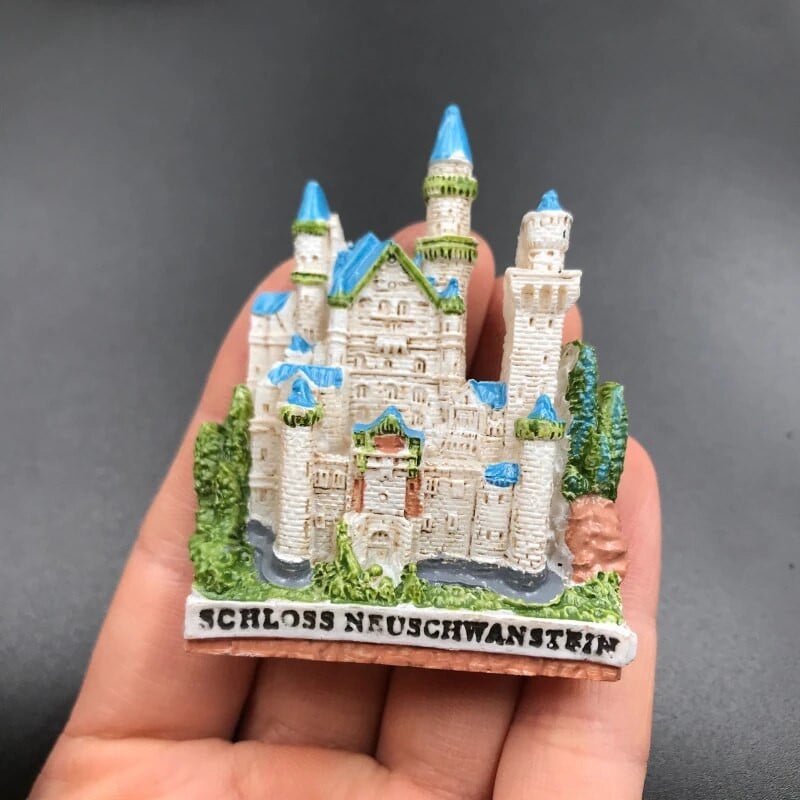 Kreativni ukras s magnetom za hladnjak SAD Washington Njemačka dvorac Neuschwanstein Francuska Italija Sirija Suvenir s magnetom za sat s kukavicom
