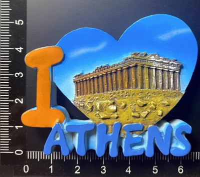 Grčka Turizam Magnet za hladnjak Naljepnice za žabu Atena Santorini Pilio Hellas Leptokaria Putovanja Naljepnice za hladnjak Uređenje doma