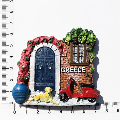 Grčka Turizam Magnet za hladnjak Naljepnice za žabu Atena Santorini Pilio Hellas Leptokaria Putovanja Naljepnice za hladnjak Uređenje doma