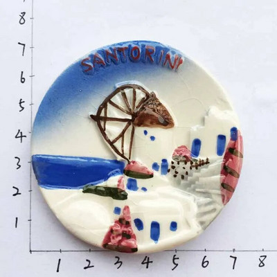 Grčka Turizam Magnet za hladnjak Naljepnice za žabu Atena Santorini Pilio Hellas Leptokaria Putovanja Naljepnice za hladnjak Uređenje doma